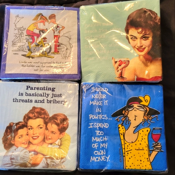 design design Kitchen Nwt 4 Packs Of 2 Humorous Cocktail Napkins